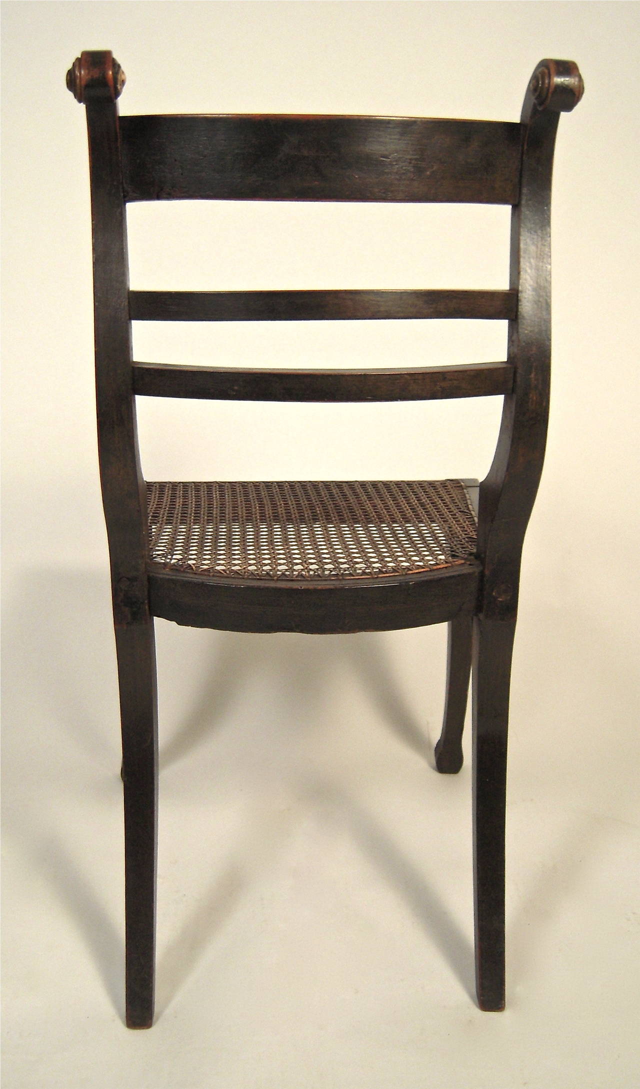 Pair of Sculptural English Regency Period Chairs, circa 1810 1