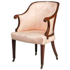 English Regency Period Upholstered Arm Chair
