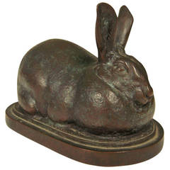 Bronze Crouching Rabbit by Katharine Ward Lane Weems