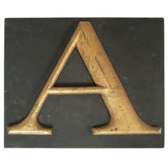 19th Century "A" Sign