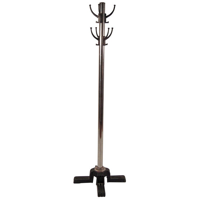 Art Deco Industrial Hat and Coat Stand at 1stdibs