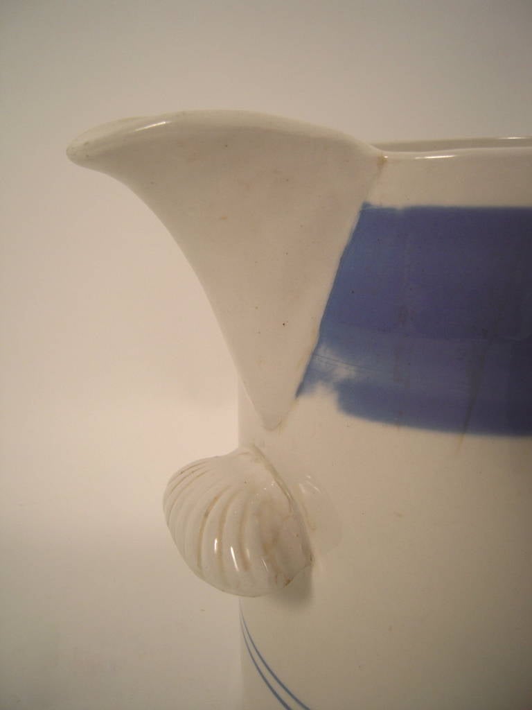 Giant Blue and White Staffordshire Pitcher 1