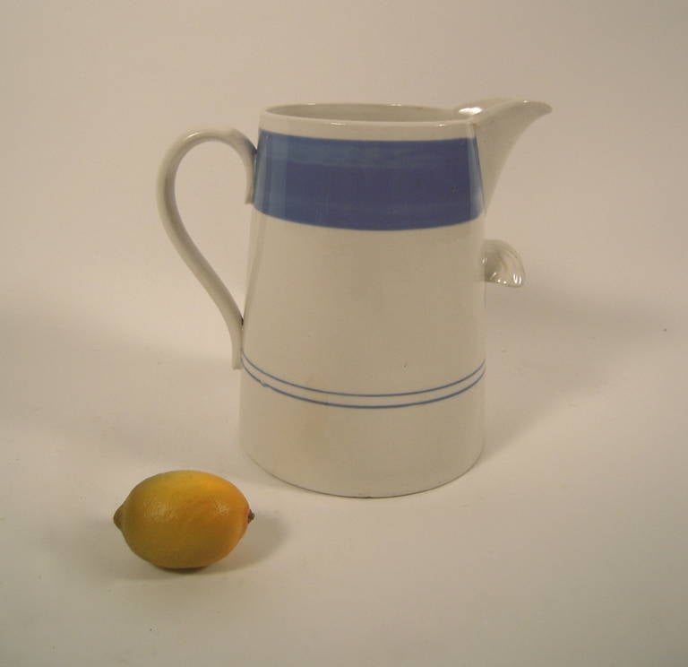 Giant Blue and White Staffordshire Pitcher 3