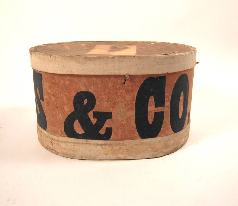 Graphic 19th Century Hat Box