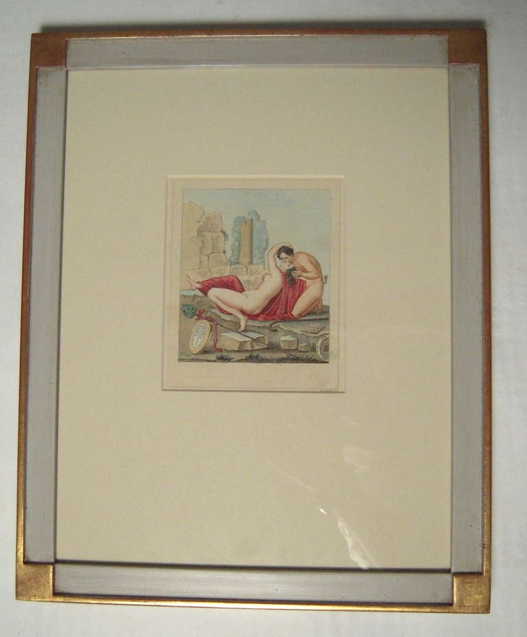 Erotic Pompeiian Scenes from the Secret Museum, 19th C. In Excellent Condition In Essex, MA