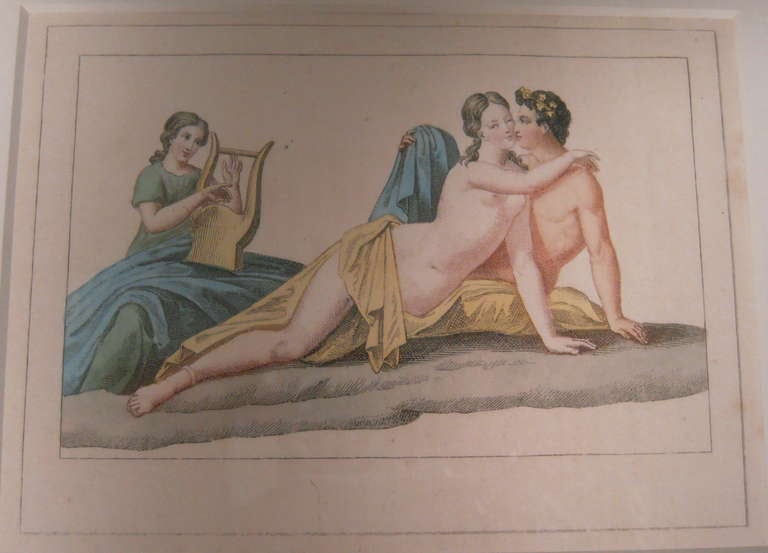 Neoclassical Erotic Pompeiian Scenes from the Secret Museum, 19th C.