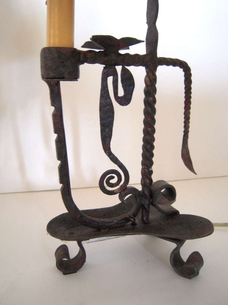 Pair of Wrought Iron Lamps 1
