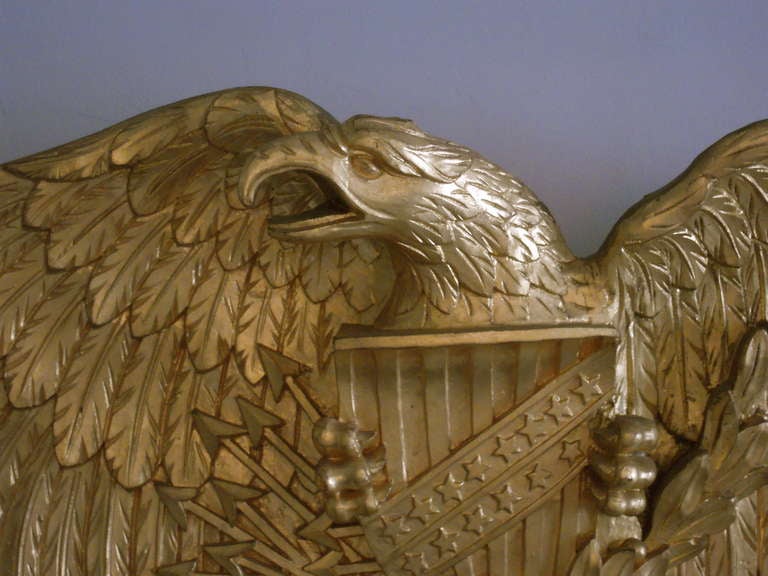 A Large Carved and Gilded American Eagle 1