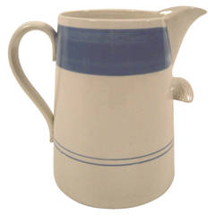 Antique Giant Blue and White Staffordshire Pitcher