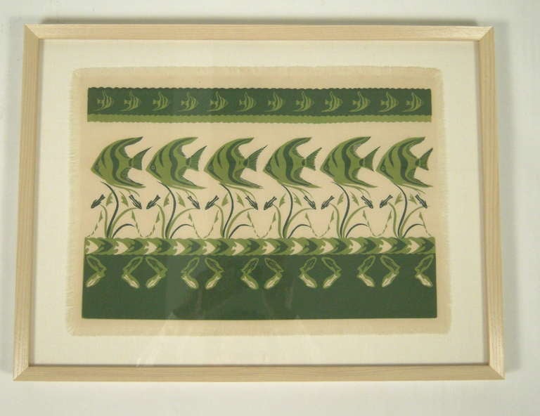 An original Folly Cove Designers hand block printed textile in the 