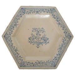 Blue and White Delft Rabbit Charger