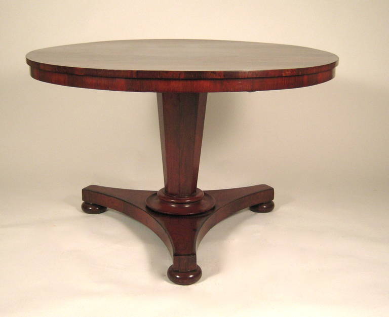 English Regency Rosewood Round Table circa 1820-30 1