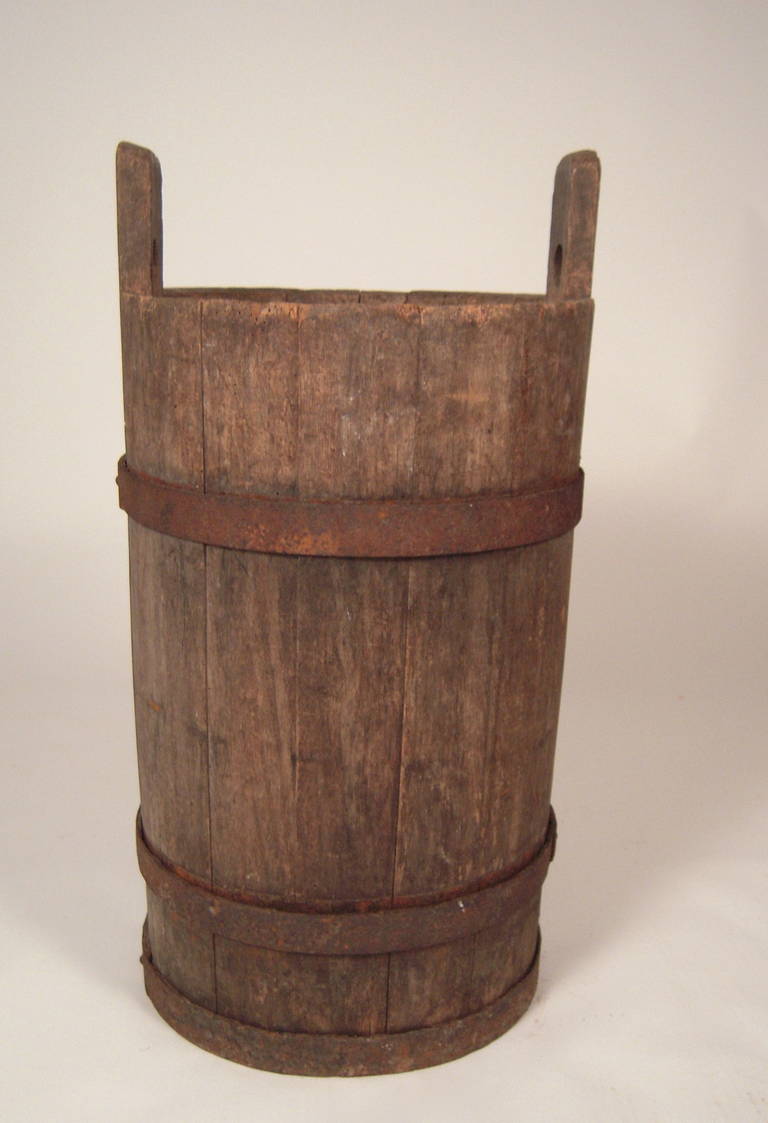 Wood Tall Decorative European Farm Bucket