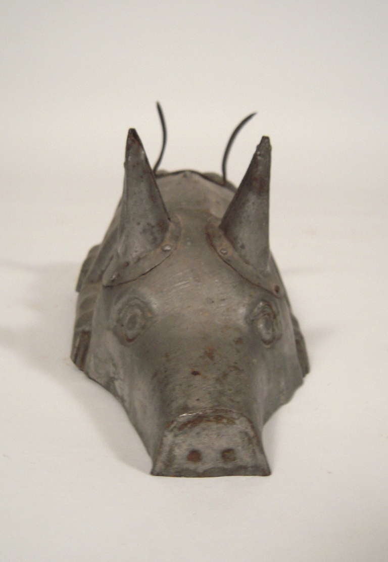 British Two 19th Century Tin Pig-Form Cooking Molds