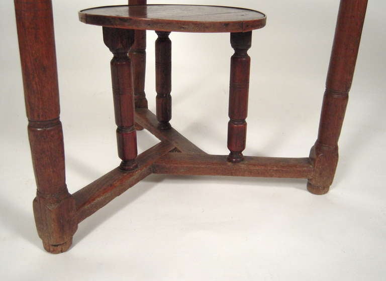 19th Century English Country 2-Tier Round Occasional Table