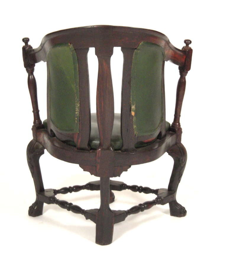Carved 18th Century Colonial Portuguese Rosewood Armchair