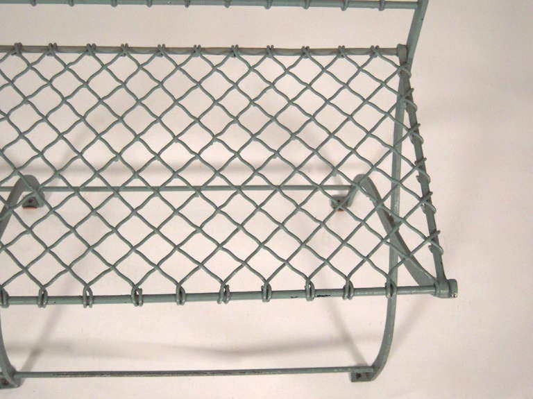Blue Metal Garden Bench 3