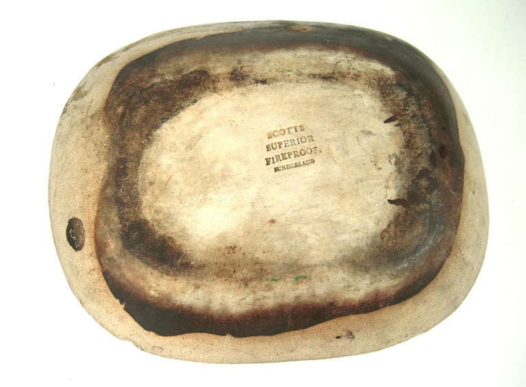 British 19th C Sunderland Slipware Pottery Platter