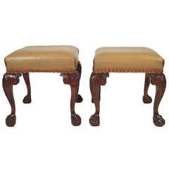 Pair of George III Style Stools or Ottomans