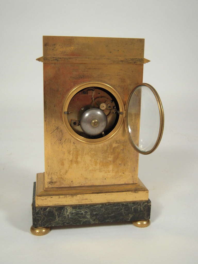 French Empire Period  Bronze Doré Mantle Clock 2