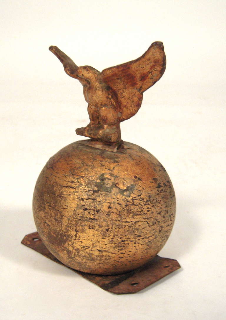 20th Century Gilt Metal American  Eagle on Globe