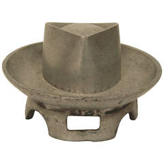 Sculptural French Metal Hat Form