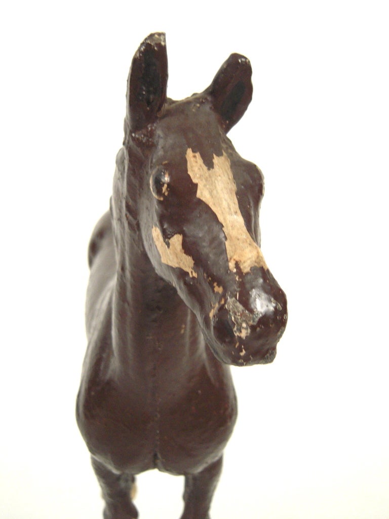 American Painted Cast Iron Horse Doorstop