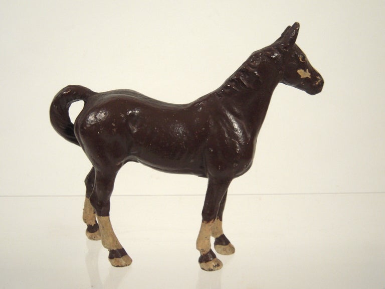 Painted Cast Iron Horse Doorstop 3