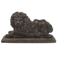 Cast Iron Lion Doorstop