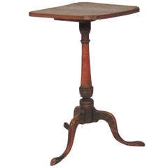 18th C New England Candlestand Side Table