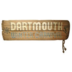 Vintage Dartmouth Winter Carnival Sign