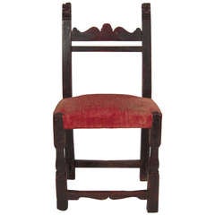 18th Century Charming Small Spanish Walnut Chair