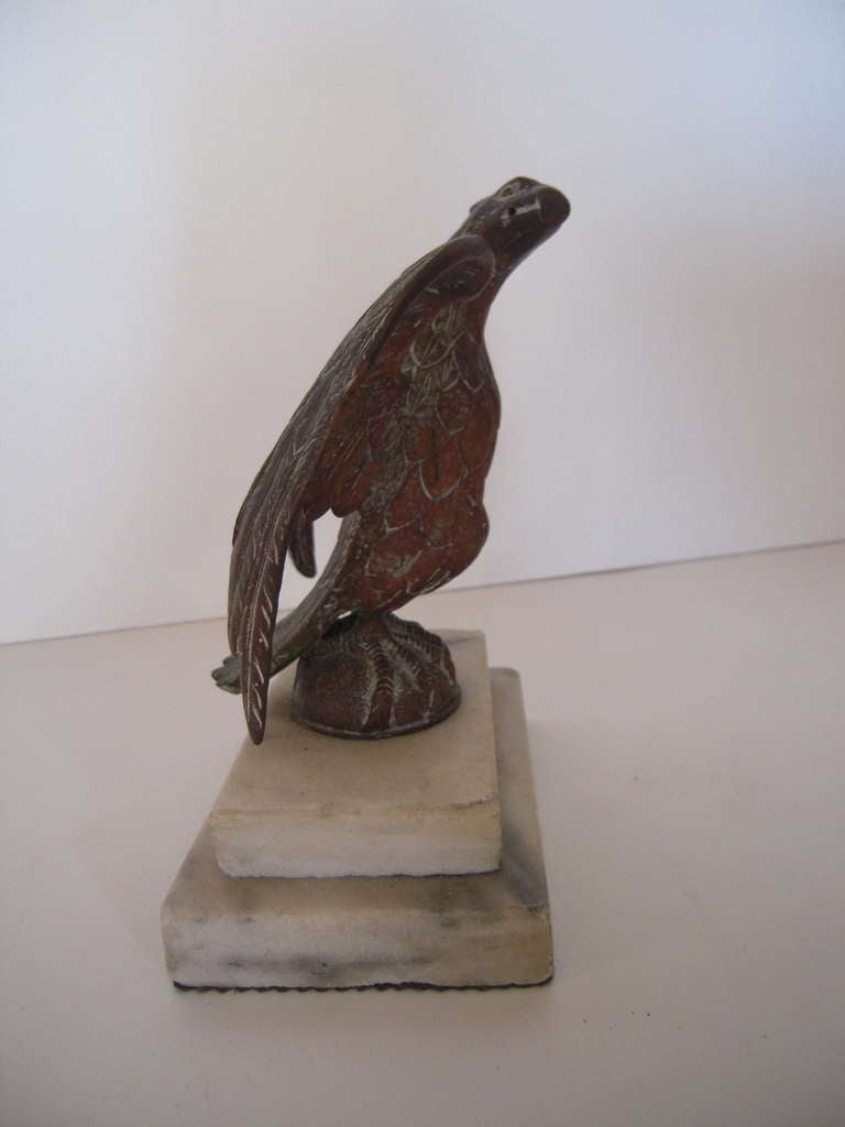 Patriotic Brass American Eagle Sculpture on Marble Base 3