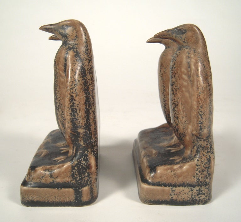 Arts and Crafts A Pair of Rookwood Art Pottery Penguin Bookends