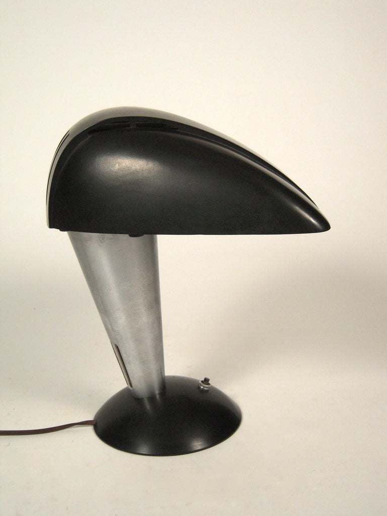 American Streamline Polaroid Desk Lamp by Walter Dorwin Teague, circa 1939