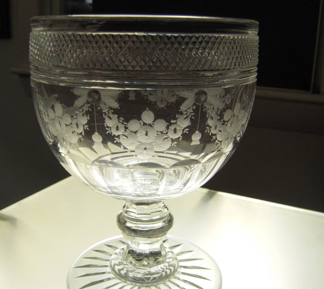 Large Fine Quality George III Drinking Glass or Vase In Excellent Condition In Essex, MA