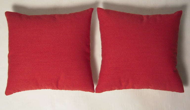 Pair of Folly Cove Designers Gossip Pillows, c. 1940s-60s 1