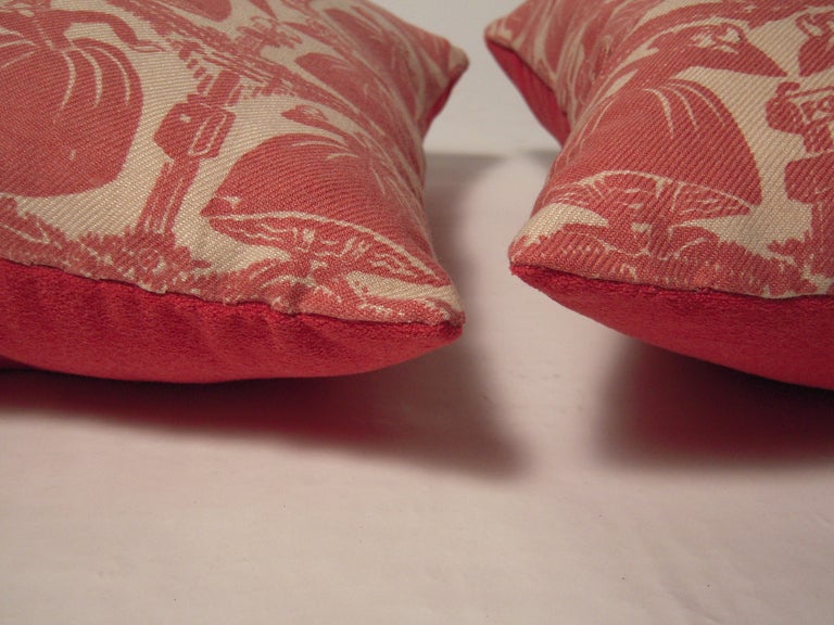 Pair of Folly Cove Designers Gossip Pillows, c. 1940s-60s 2