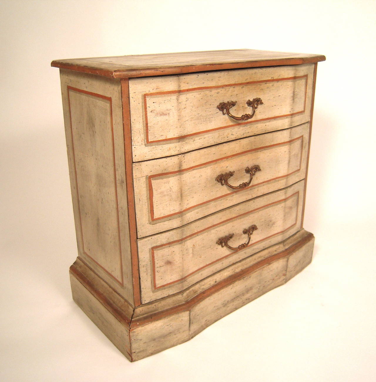 Cast Diminutive Painted Italian Chest of Drawers