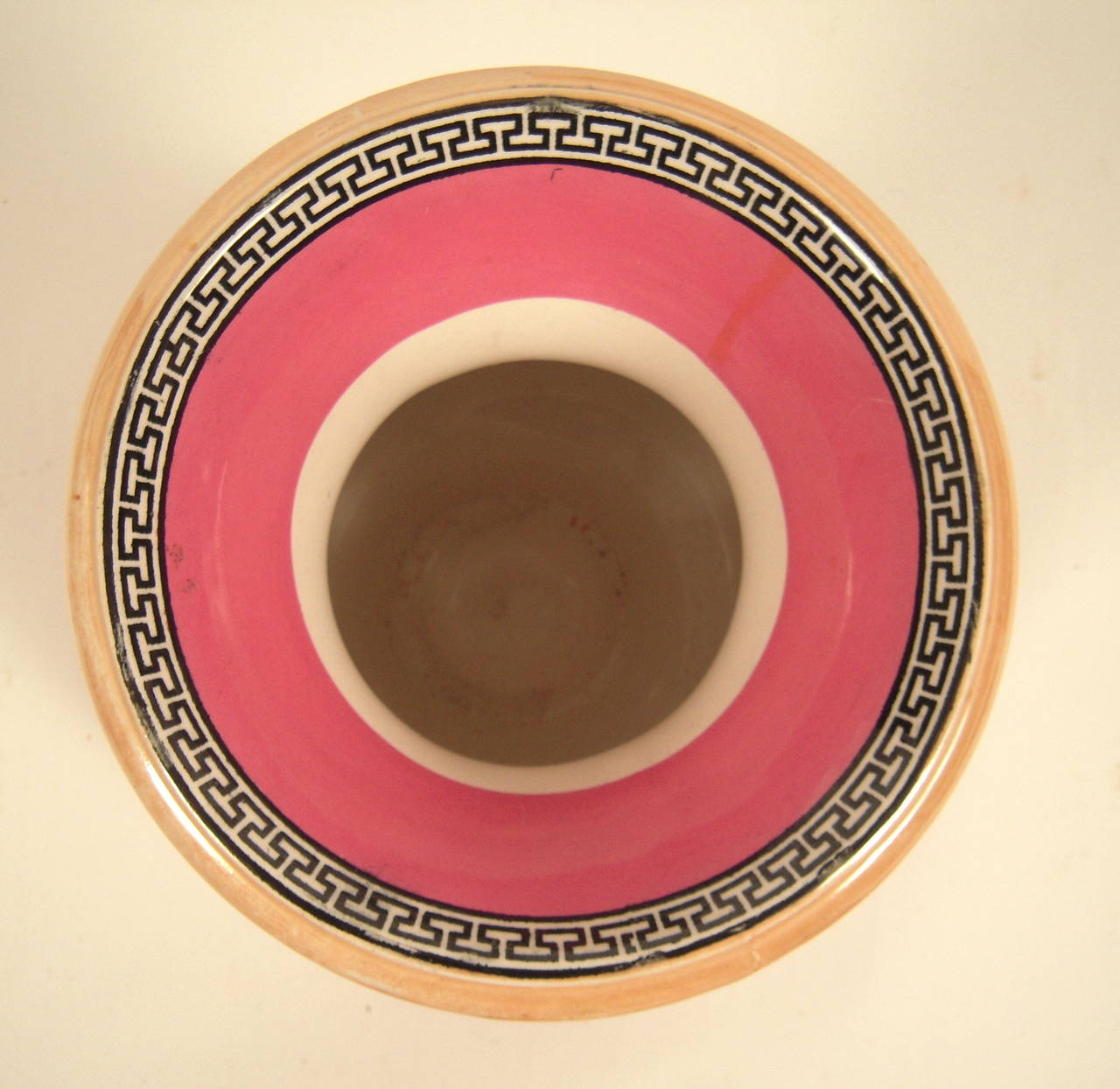 Ceramic 19th Century Neoclassical Pink Staffordshire Vase