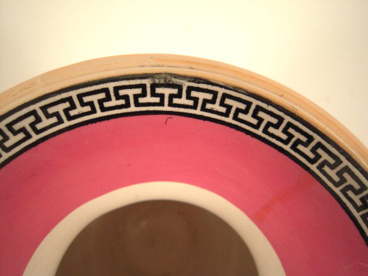 19th Century Neoclassical Pink Staffordshire Vase 1