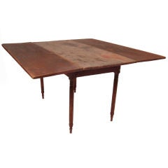 Early Northern New England Drop Leaf Dining Table For 8