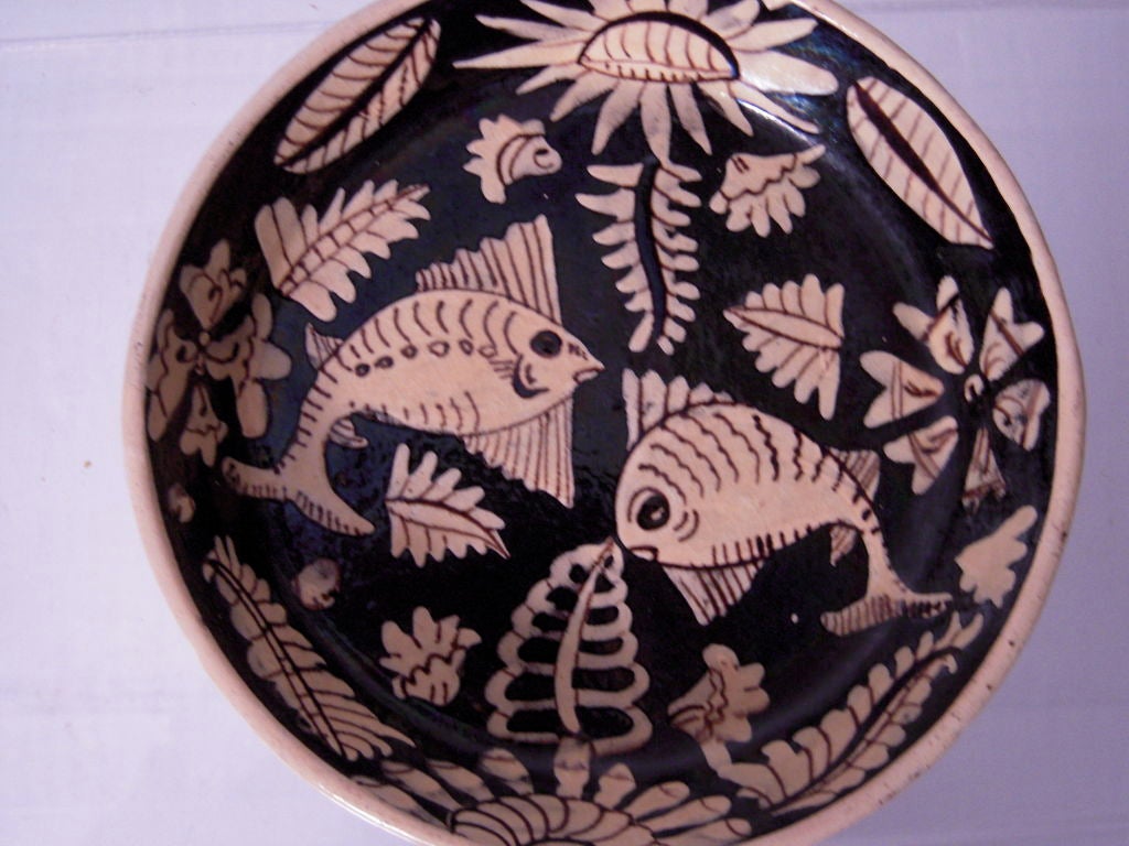 Vintage Mexican Pottery Migas Pan 2