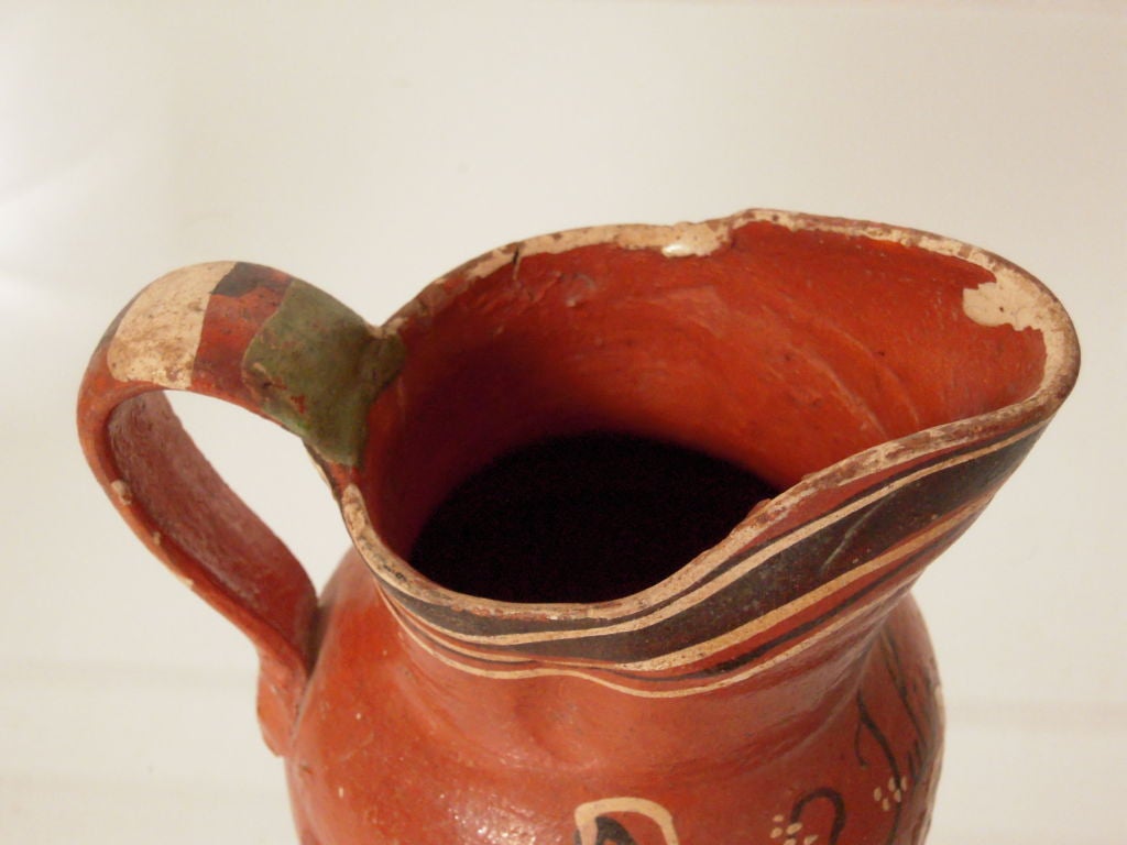 Vintage Mexican 'Bandera' Pottery Pitchers and Bowl 2