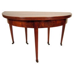 French Directoire Demilune and Circular Dining Table