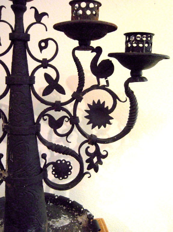 mexican wrought iron candle holders