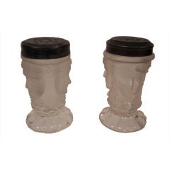 Antique Pair of 19th Century American Neoclassical Salt 
Pepper Shakers