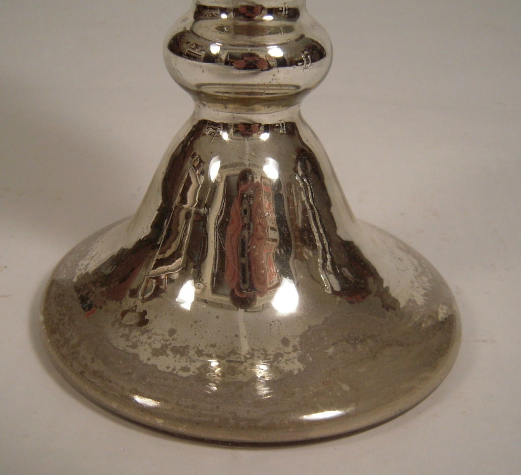 A Tall 19th Century Mercury Glass Vase 1