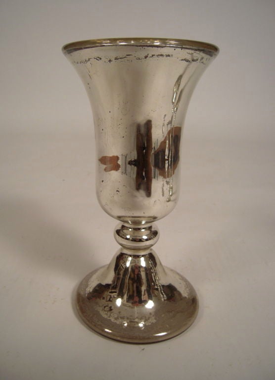 A Tall 19th Century Mercury Glass Vase 3