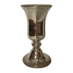 Antique A Tall 19th Century Mercury Glass Vase